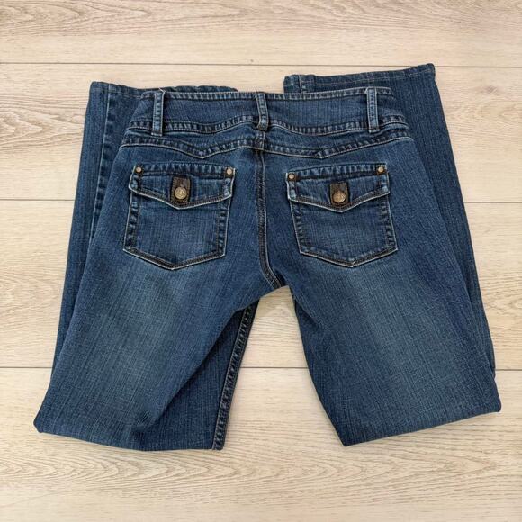 Dark wash low rise bootcut jeans - Picture 8 of 8